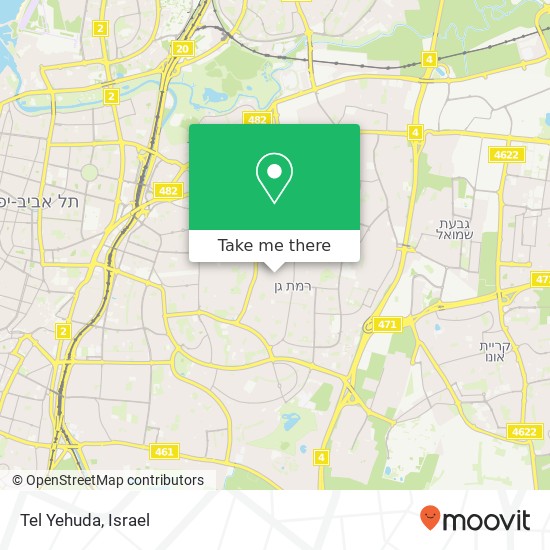 Tel Yehuda map