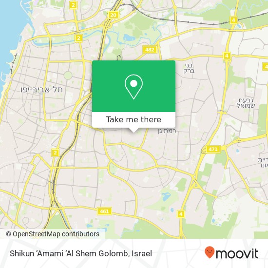 Карта Shikun ‘Amami ‘Al Shem Golomb