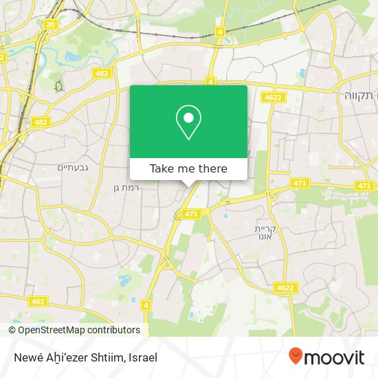 Карта Newé Aẖi‘ezer Shtiim