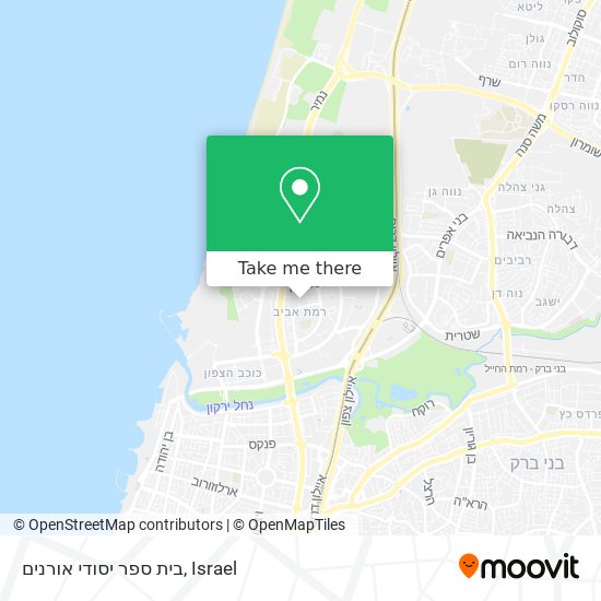 בית ספר יסודי אורנים map