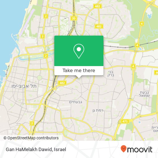 Карта Gan HaMelakh Dawid