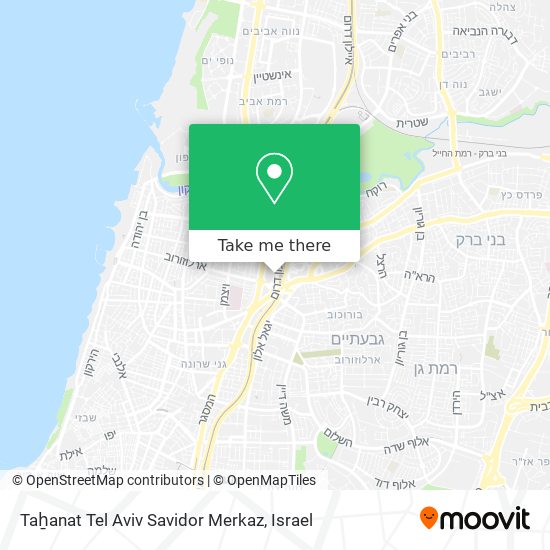 Карта Taẖanat Tel Aviv Savidor Merkaz