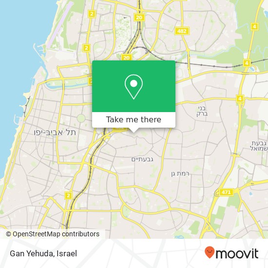 Gan Yehuda map