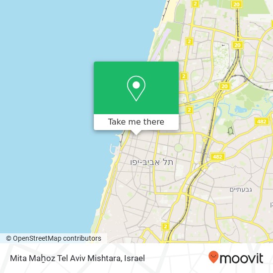 Карта Mita Maẖoz Tel Aviv Mishtara