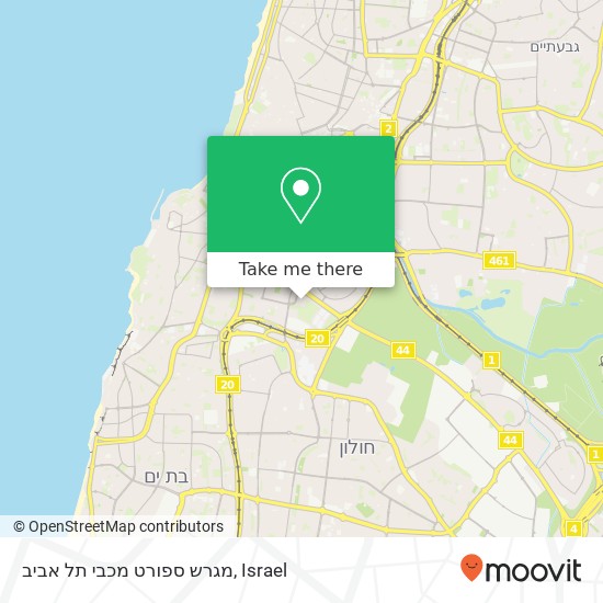 מגרש ספורט מכבי תל אביב map