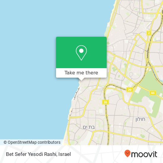 Карта Bet Sefer Yesodi Rashi