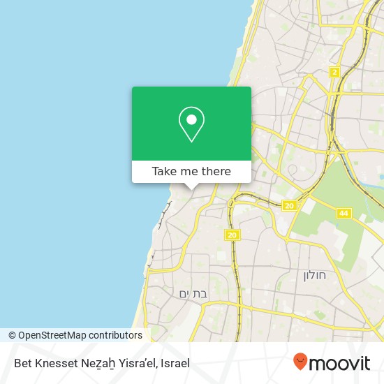 Bet Knesset Neẕaẖ Yisra’el map