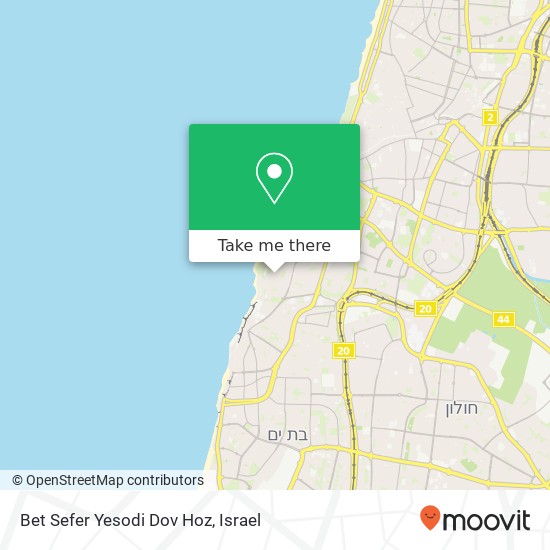 Карта Bet Sefer Yesodi Dov Hoz