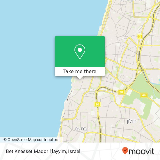 Bet Knesset Maqor H̱ayyim map