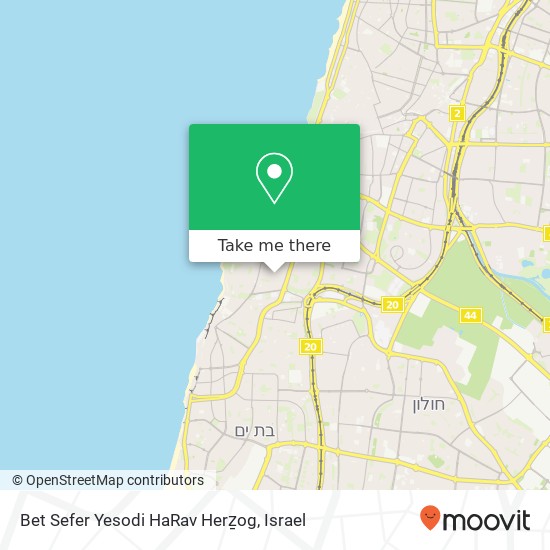 Bet Sefer Yesodi HaRav Herẕog map