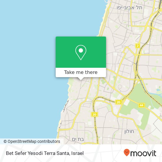 Bet Sefer Yesodi Terra Santa map