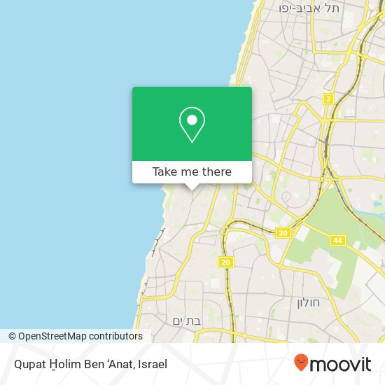 Карта Qupat H̱olim Ben ‘Anat