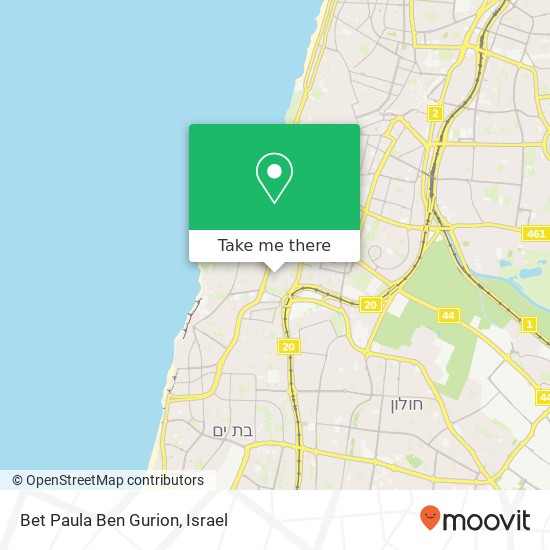Карта Bet Paula Ben Gurion