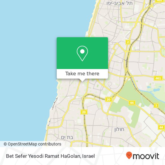 Карта Bet Sefer Yesodi Ramat HaGolan