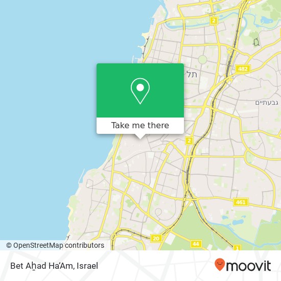 Bet Aẖad Ha‘Am map