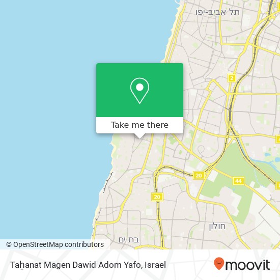 Taẖanat Magen Dawid Adom Yafo map