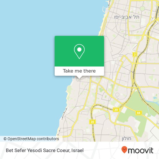Карта Bet Sefer Yesodi Sacre Coeur