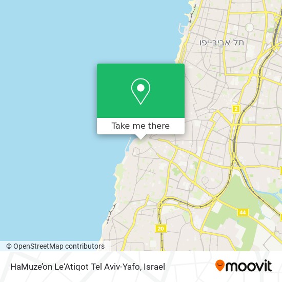 Карта HaMuze’on Le‘Atiqot Tel Aviv-Yafo