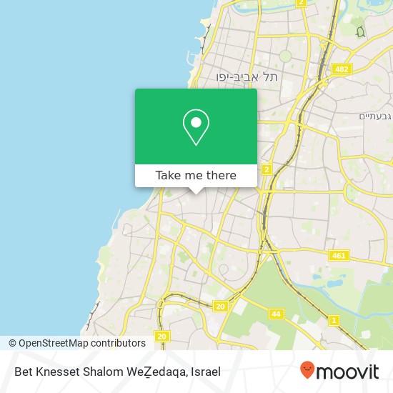 Bet Knesset Shalom WeẔedaqa map