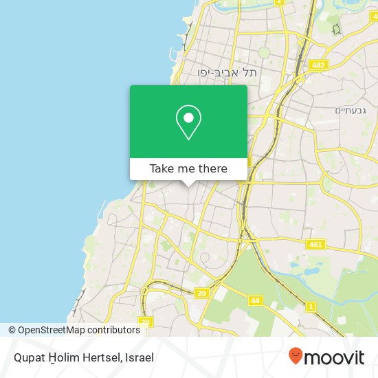 Карта Qupat H̱olim Hertsel