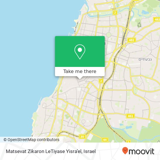 Matsevat Zikaron LeTiyase Yisra’el map