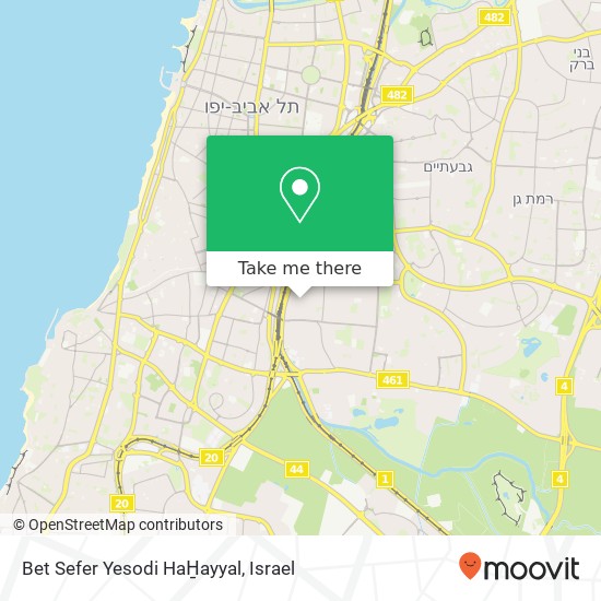 Карта Bet Sefer Yesodi HaH̱ayyal