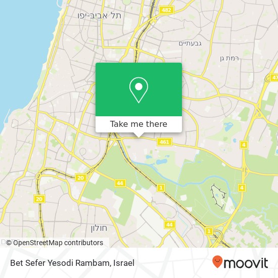 Карта Bet Sefer Yesodi Rambam