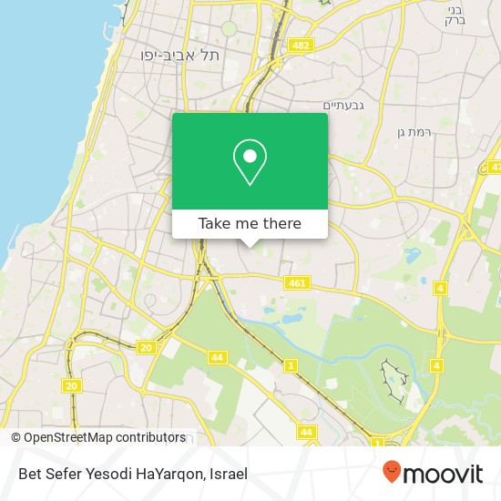 Карта Bet Sefer Yesodi HaYarqon