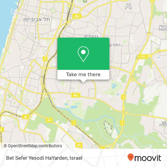 Карта Bet Sefer Yesodi HaYarden