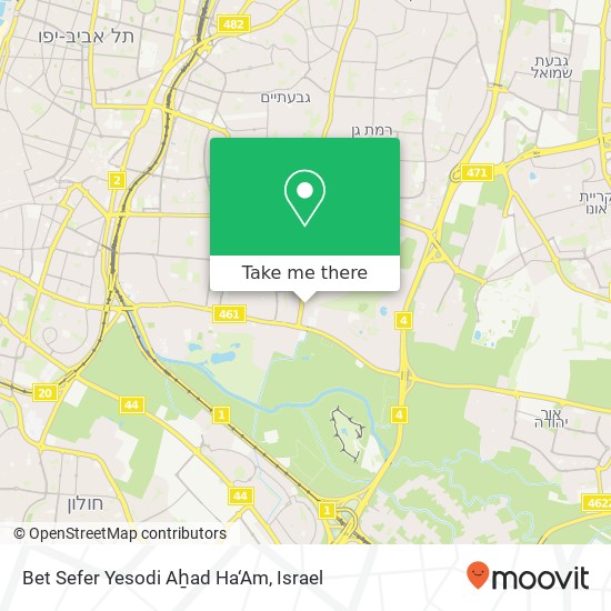 Bet Sefer Yesodi Aẖad Ha‘Am map