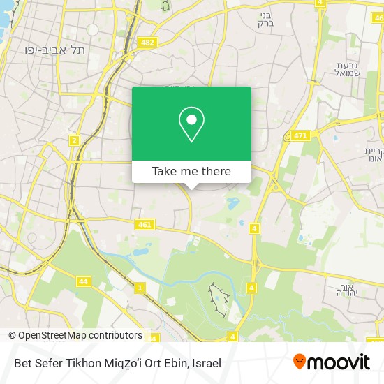 Карта Bet Sefer Tikhon Miqẕo‘i Ort Ebin