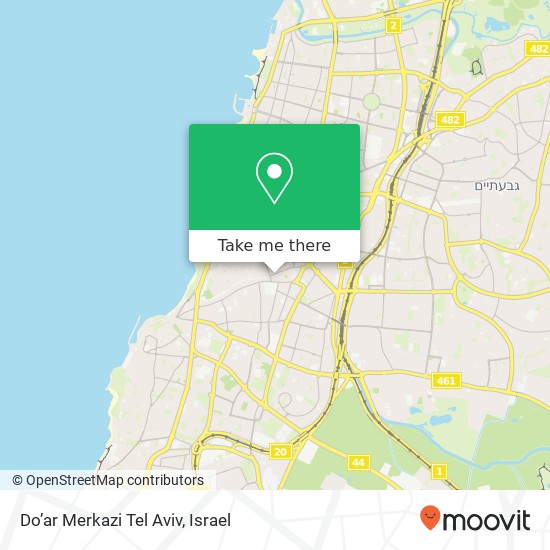 Do’ar Merkazi Tel Aviv map