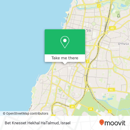 Bet Knesset Hekhal HaTalmud map