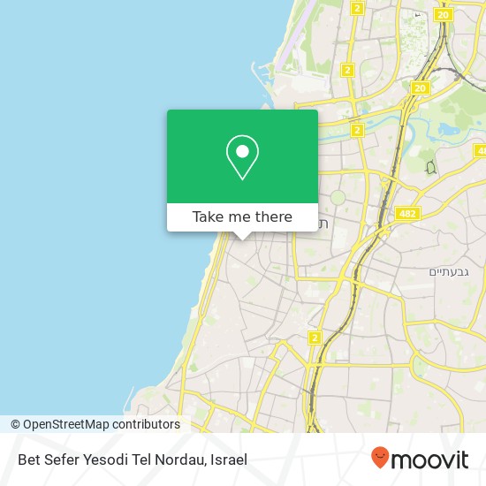 Bet Sefer Yesodi Tel Nordau map