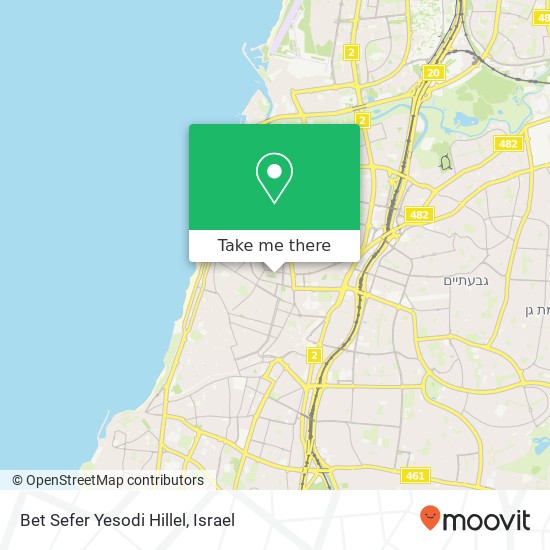 Bet Sefer Yesodi Hillel map