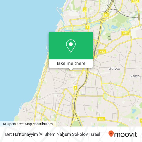 Bet Ha‘Itonayyim ‘Al Shem Naẖum Sokolov map