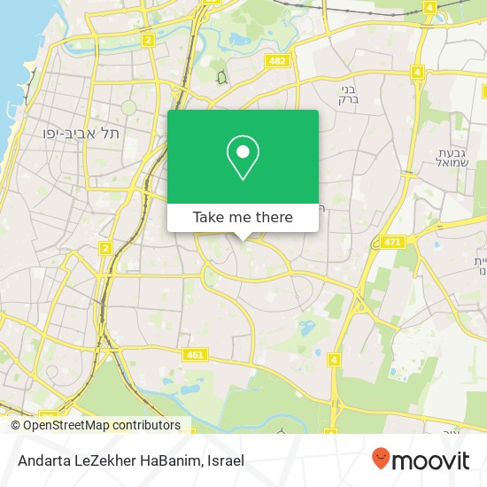 Andarta LeZekher HaBanim map