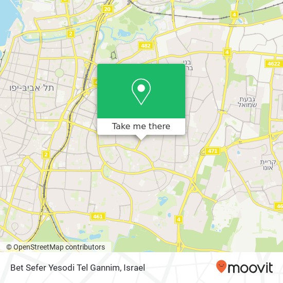 Bet Sefer Yesodi Tel Gannim map