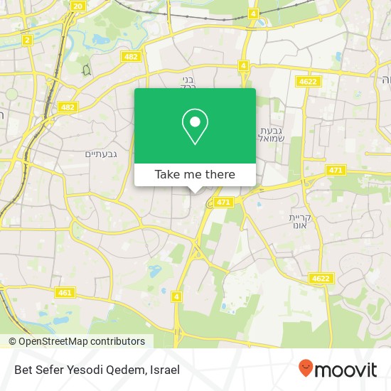 Bet Sefer Yesodi Qedem map