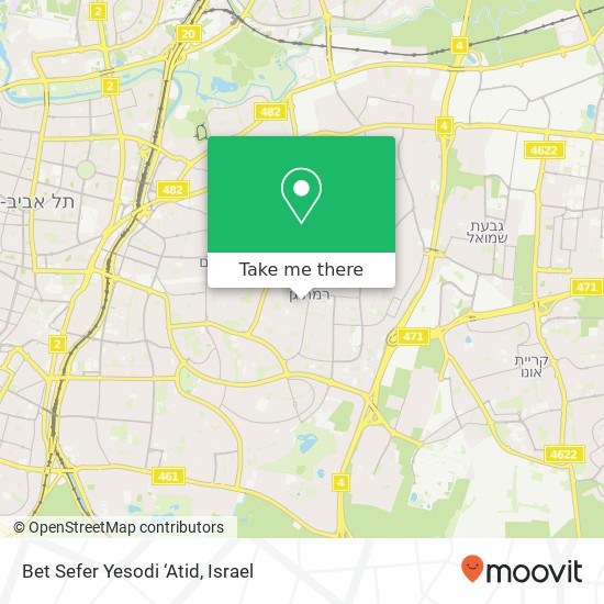 Карта Bet Sefer Yesodi ‘Atid