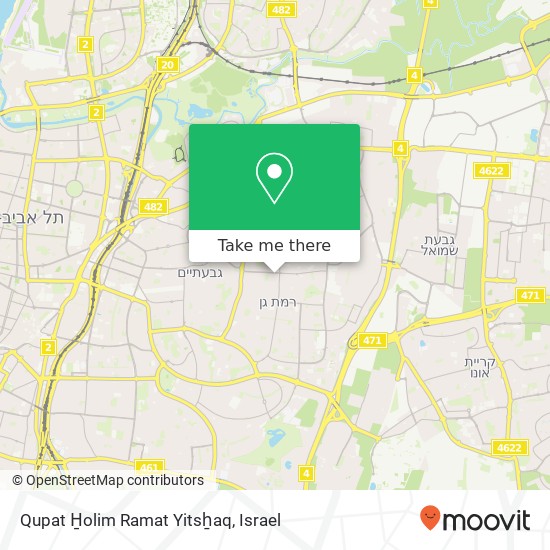 Карта Qupat H̱olim Ramat Yitsẖaq