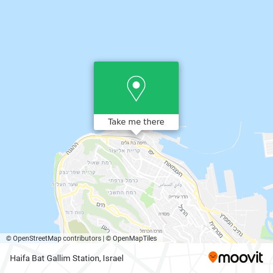 Haifa Bat Gallim Station map
