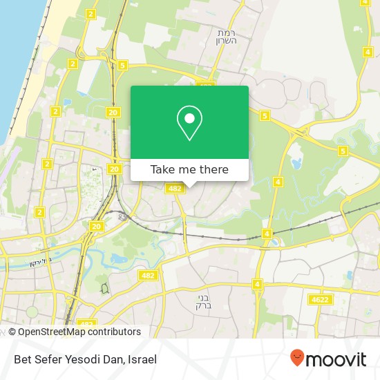 Bet Sefer Yesodi Dan map