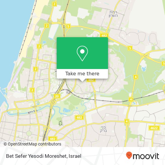 Карта Bet Sefer Yesodi Moreshet