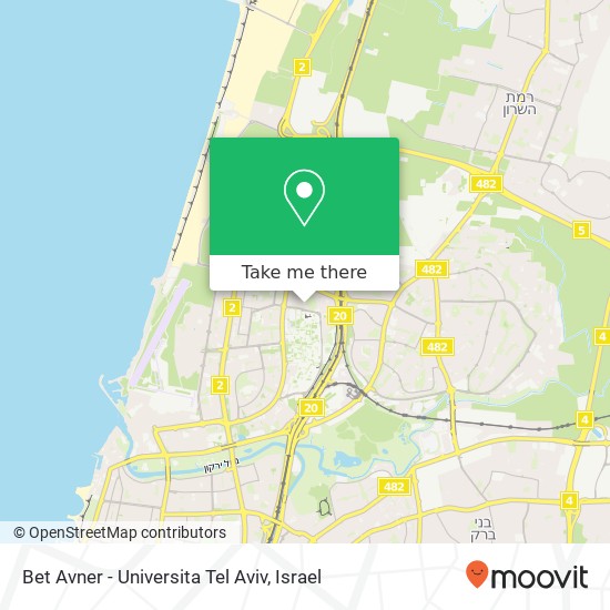 Bet Avner - Universita Tel Aviv map
