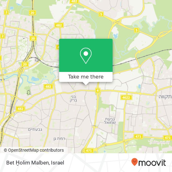 Карта Bet H̱olim Malben