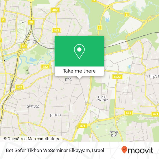 Bet Sefer Tikhon WeSeminar Elkayyam map