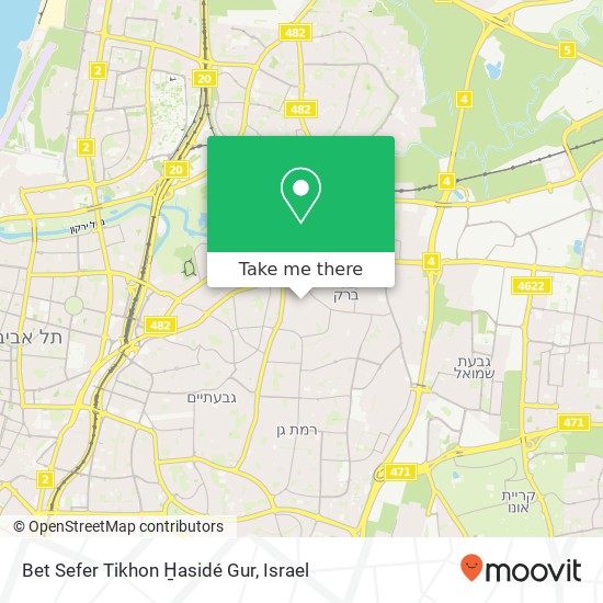 Карта Bet Sefer Tikhon H̱asidé Gur
