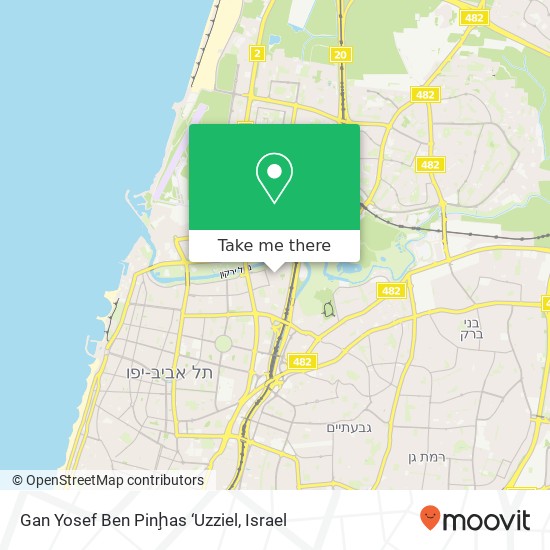 Gan Yosef Ben Pinḩas ‘Uzziel map