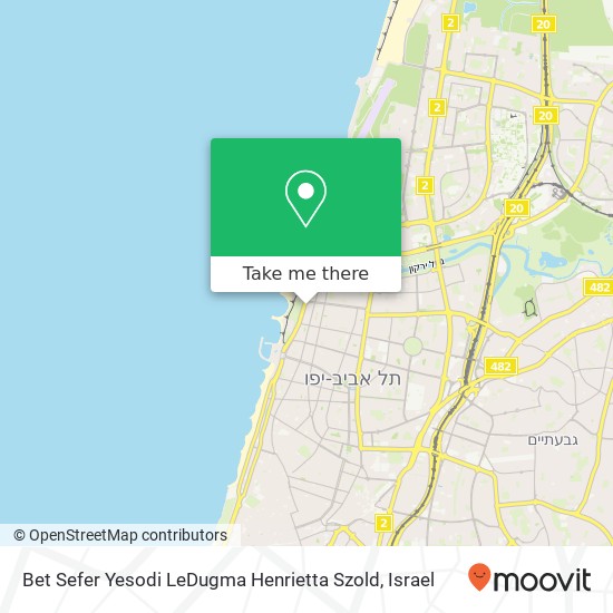 Карта Bet Sefer Yesodi LeDugma Henrietta Szold